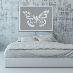 Butterfly with Forest Wings 3 - Gray