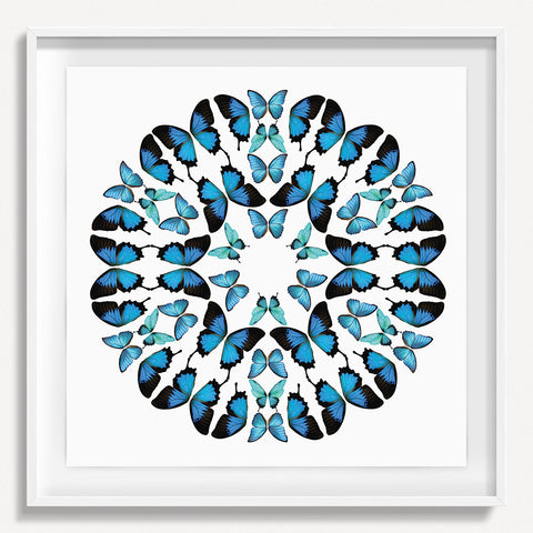 Kaleidoscope Butterfly 1 - Blue