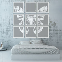 Butterfly with Forest Wings - Grouping 2 - Gray