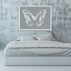 Butterfly with Forest Wings 1 - Gray