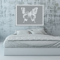 Butterfly with Forest Wings 2 - Gray