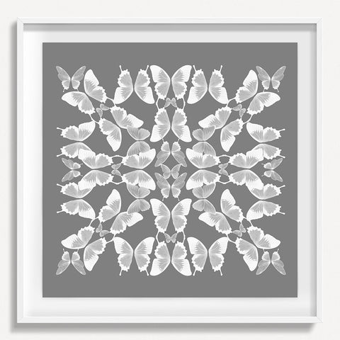 Kaleidoscope Butterfly 2 - Gray