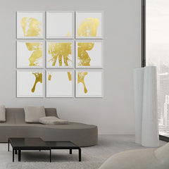 Butterfly with Forest Wings - Grouping 1 Gold on White