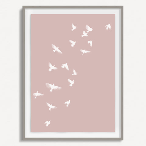 Smokey Bird 1 - Dusty Pink - Small