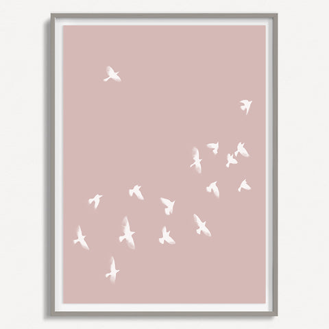 Smokey Bird 2 - Dusty Pink - Large
